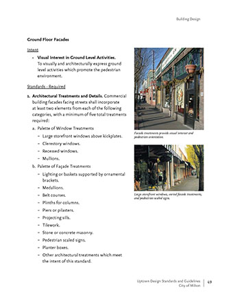 Uptown Design Guidelines, Milton, WA